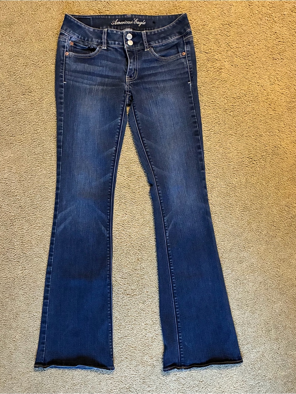 American Eagle Outfitters Women's Bootcut Blue Denim Artist Jeans 6 Long Cowgirl